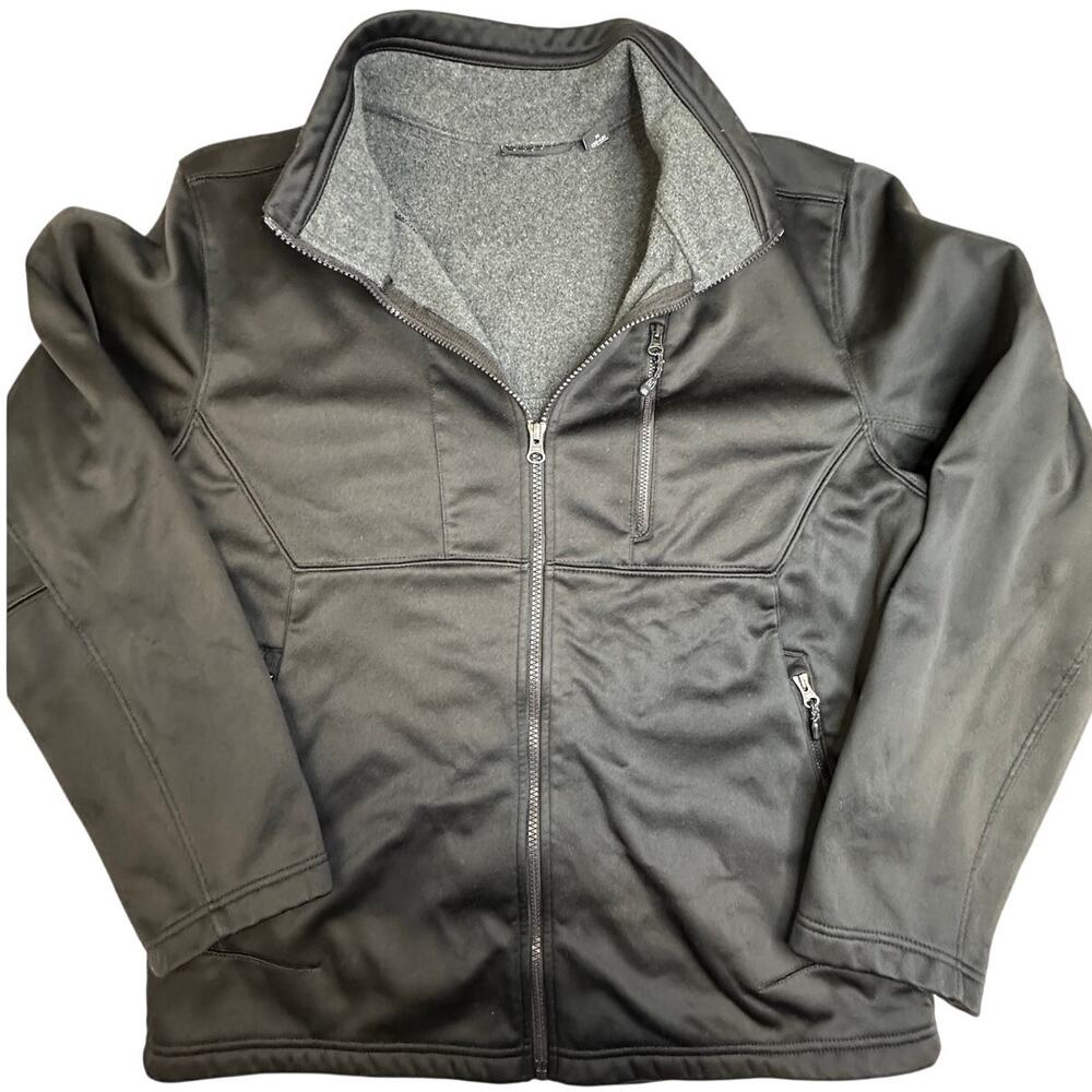 Swiss Tech Softshell Jacket Fleece Lined Full Zip Black Medium
